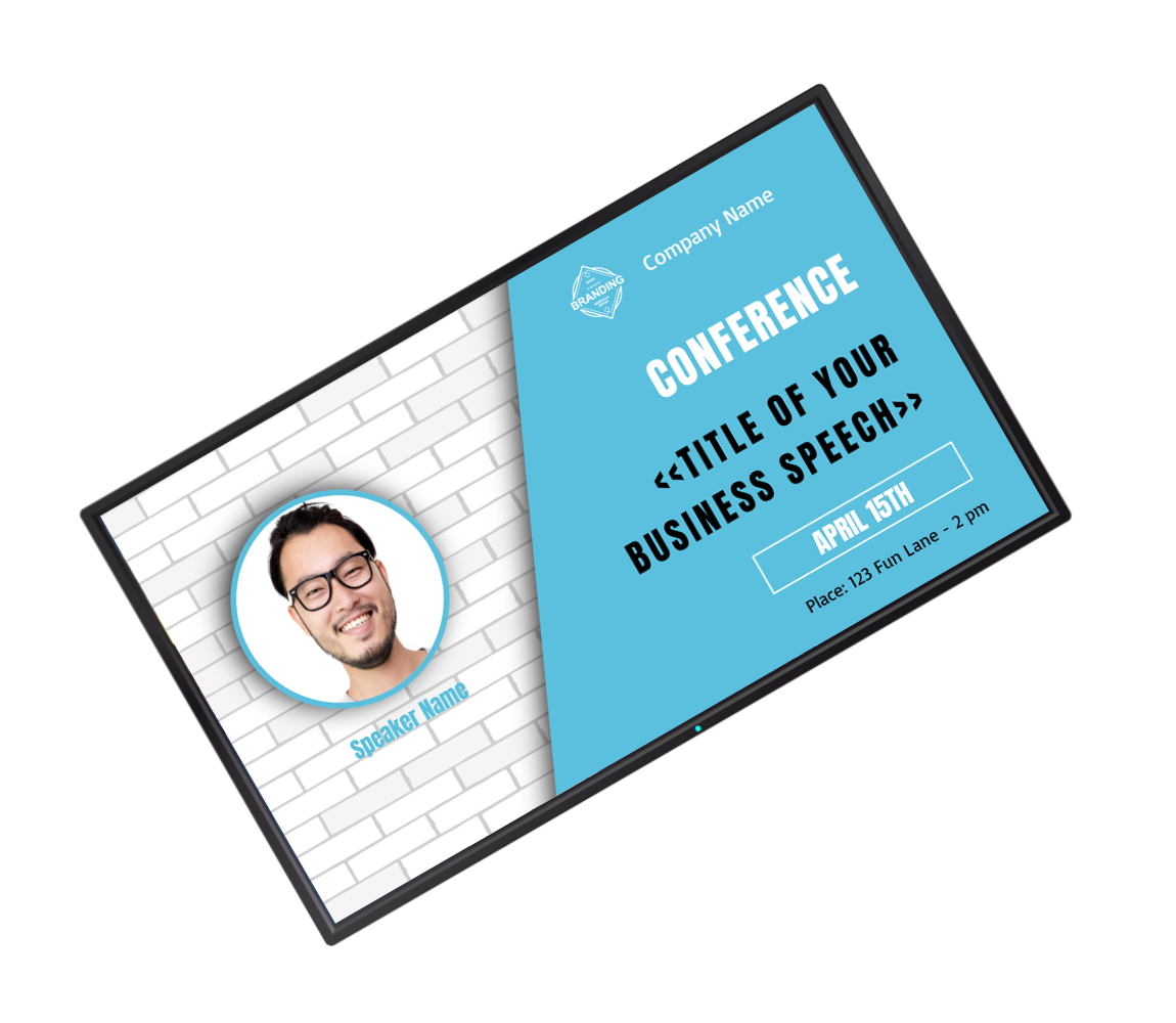 Conference meeting digital signage template