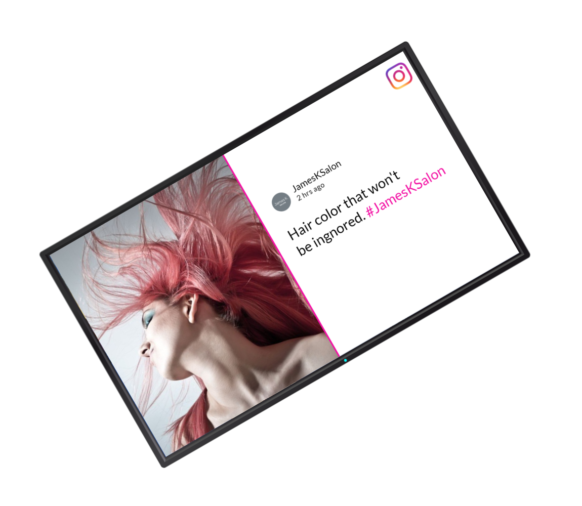 Social media digital signage template